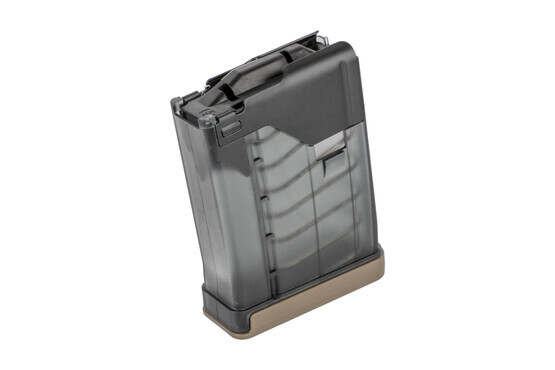 Lancer Systems L5 AWM hybrid magazine for the AR-15 specifically designed for 300 BLK features a translucent smoke body